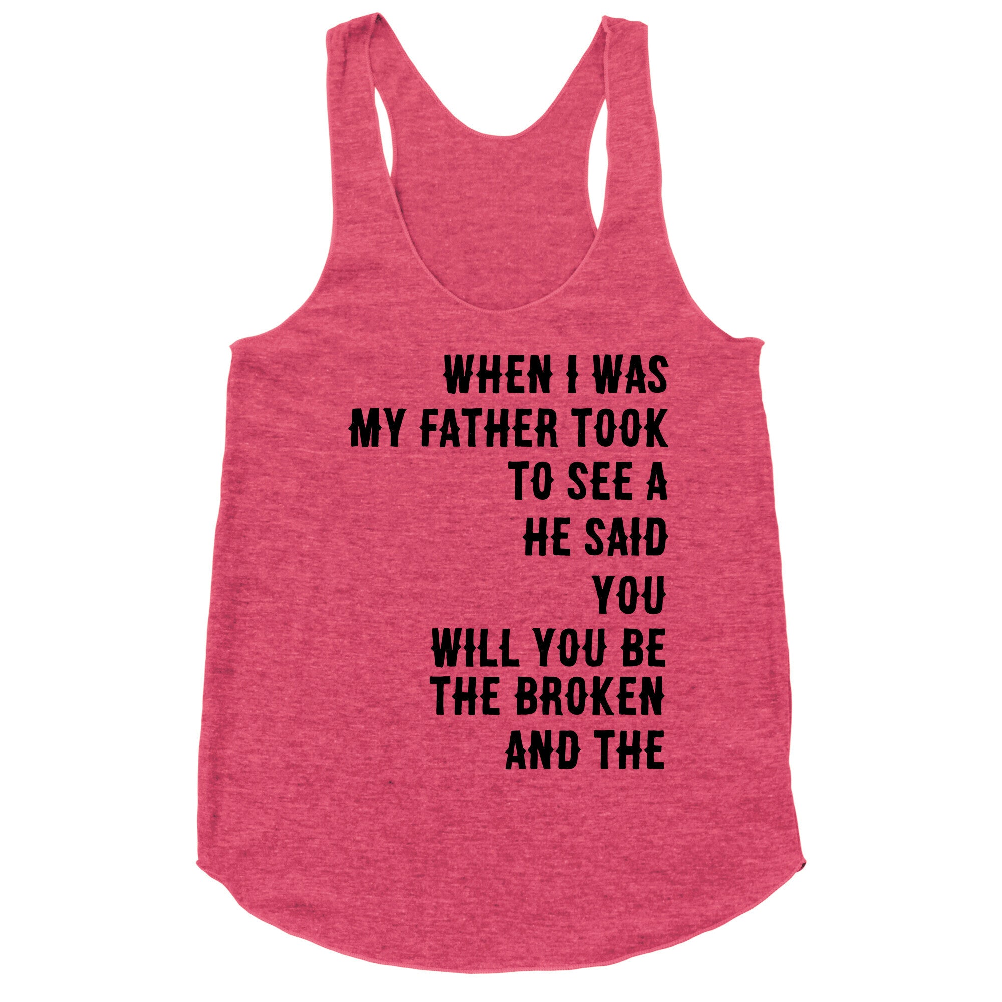 When I Was a Young Boy (1 of 2 pair) Racerback Tank